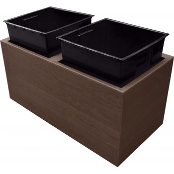 Doniczka Karo- Eco Coffee Espresso 80x40 + wkłady