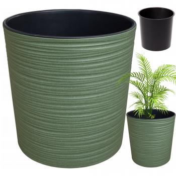 Doniczka Malwa śr.25cm dłuto zielona ECO