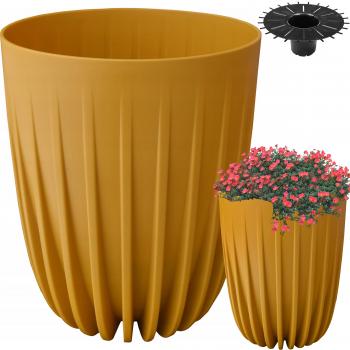 Doniczka Mira śr.30 cm- Musztardowa