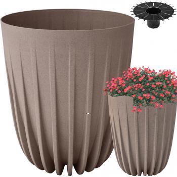 Doniczka Mira Eco śr.19cm- Latte