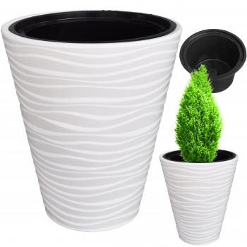 Donica Sahara Slim 3D śr.30 H33 -Biała