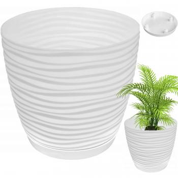 Doniczka Sahara Petit z podstawką śr.27cm- Biała