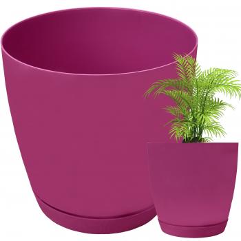 Doniczka z podstawką TOSCANA śr. 13 cm- Jagodowa