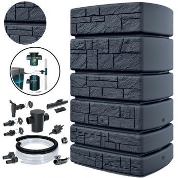 Zbiornik na deszczówkę na wodę Aqua Tower Stone 500L +...