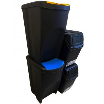 Zestaw Koszy Do Segregacji Śmieci 2x35L + 2x25L Antracyt