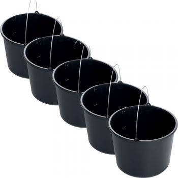 5X Wiadro budowlane 5 l bez lejka