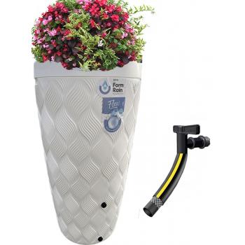 Zbiornik na deszczówkę 240L Flow biały + kranik