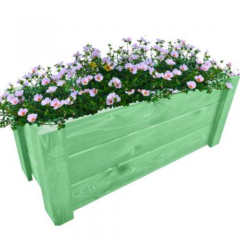 Drewniana donica-doniczka z drewna 80cm-zieleń