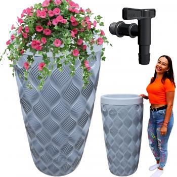 Zbiornik na deszczówkę 240L Flow platyna + kranik
