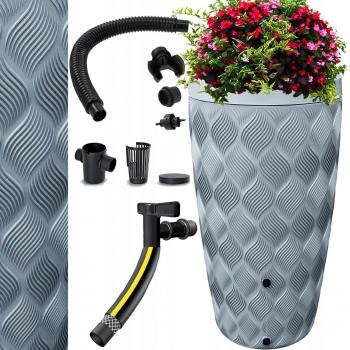 Zbiornik na deszczówkę 240L Flow platyna + kranik+przyłącza