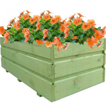 Drewniana donica-doniczka z drewna 80cm-zieleń
