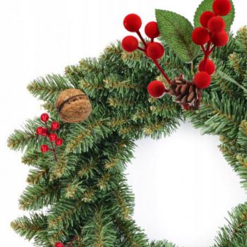 Stroik świąteczny - Dekoracja na stół drzwi - Orzechy