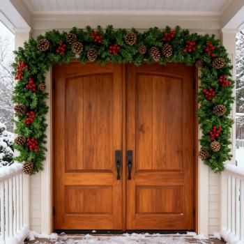 Girlanda świąteczna ubrana 200 cm- Gęsta