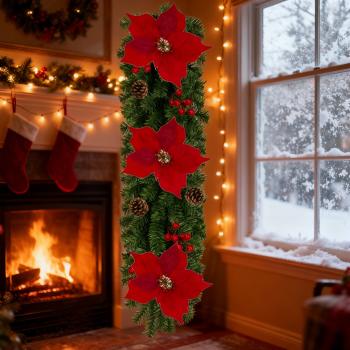 Girlanda świąteczna diamentowa + gwiazdy betlejemski 100 cm