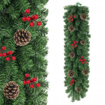 Girlanda świąteczna diamentowa jarzębina 100 cm+ LED