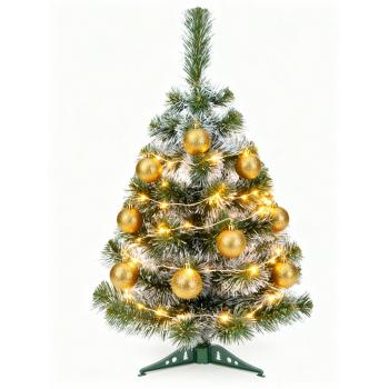 Sztuczna choinka sosna białe końce- 50 cm + led