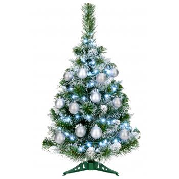 Sztuczna choinka sosna białe końce- 50 cm + led