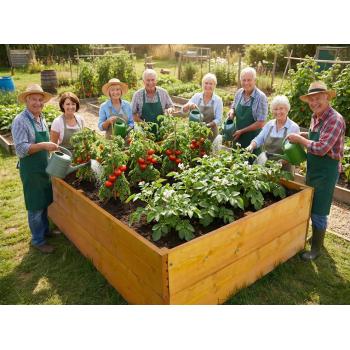 Warzywniak grządka 100x100x28 Sosnowy -Inspekt- Impregnowany