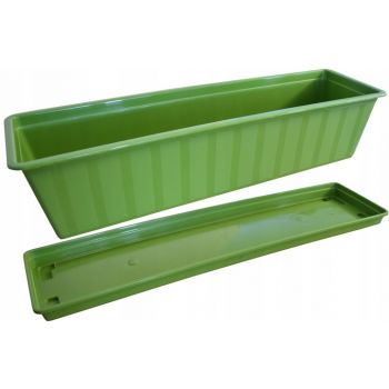Skrzynka balkonowa+ podstawka 60cm zielona