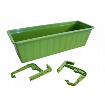 Skrzynka balkonowa + haki- 50cm zieleń