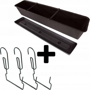 Ratolla 80cm brąz + podstawka + uchwyty