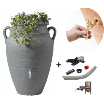 Zbiornik na deszczówkę  Amfora 250L ciemny granit +kranik...