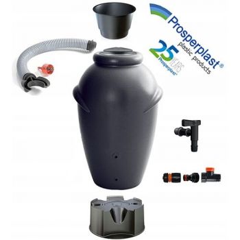 Zbiornik na deszczówkę 210L Aquacan + przyłącza+ podstawa