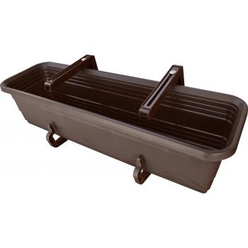 Skrzynka balkonowa Bona 60cm Brąz + haki