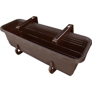 Skrzynka balkonowa Bona 50cm Brąz + haki