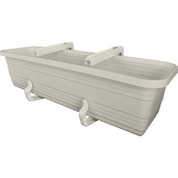 Skrzynka balkonowa Bona 60cm Kremowa + haki