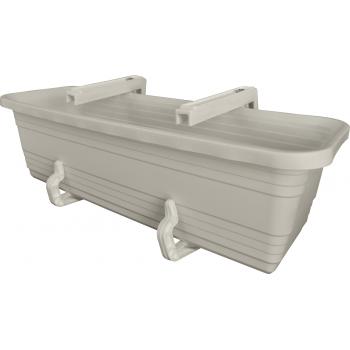 Skrzynka balkonowa- Bona 50cm Kremowa + haki
