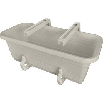 Skrzynka balkonowa Bona 40cm Kremowa + haki