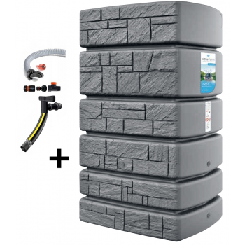 Zbiornik na deszczówkę Aqua Tower Stone 500L + kranik+...