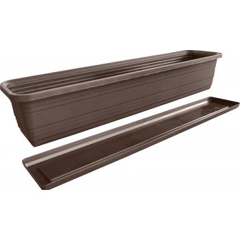 Skrzynka Balkonowa Bona+ Podstawka 80cm brąz