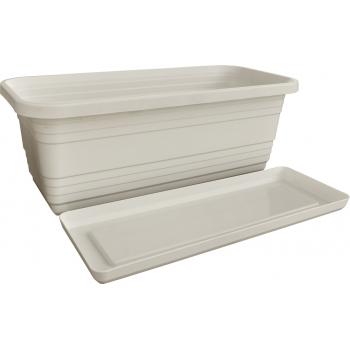 Skrzynka Balkonowa Bona+ Podstawka 40cm kremowa