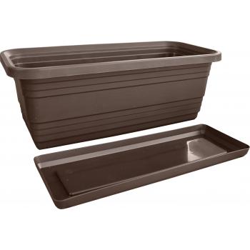 Skrzynka Balkonowa Bona+ Podstawka 40cm brąz