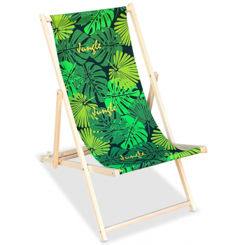 Drewniany leżak plażowy 100% bawełna