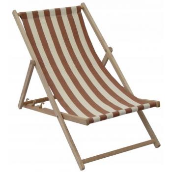 Drewniany leżak plażowy 100% bawełna