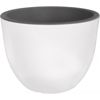 Doniczka okrągła Muna 40cm- Biało-Szara