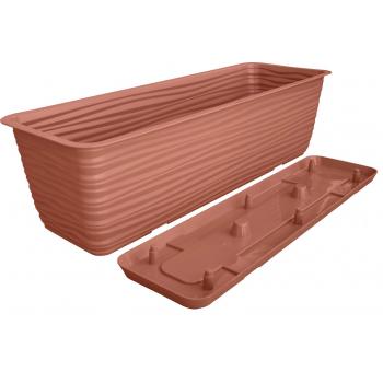 Skrzynka Balkonowa Sahara + podstawka - 50cm terakota