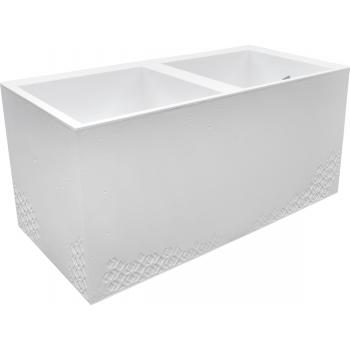 Doniczka Karo Eco- Biała 80x40