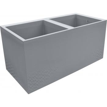 Doniczka Karo Eco- Szara Beton 80x40