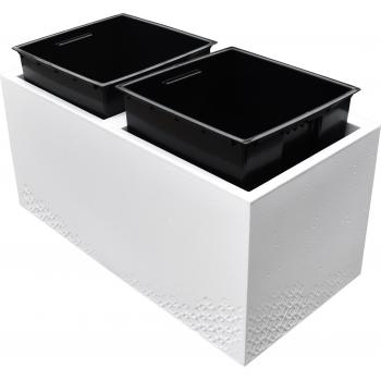 Doniczka Karo Eco- Biała 80x40+ wkłady
