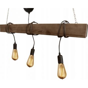Lampa Sufitowa 3 wyjścia + 3 szt Edison