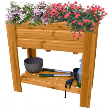 Drewniana donica-kwietnik drewniany 80cm- Mahoń